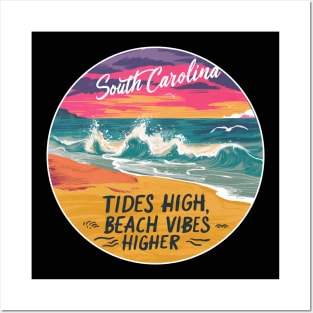 South Carolina Beach Summer Vacation Posters and Art